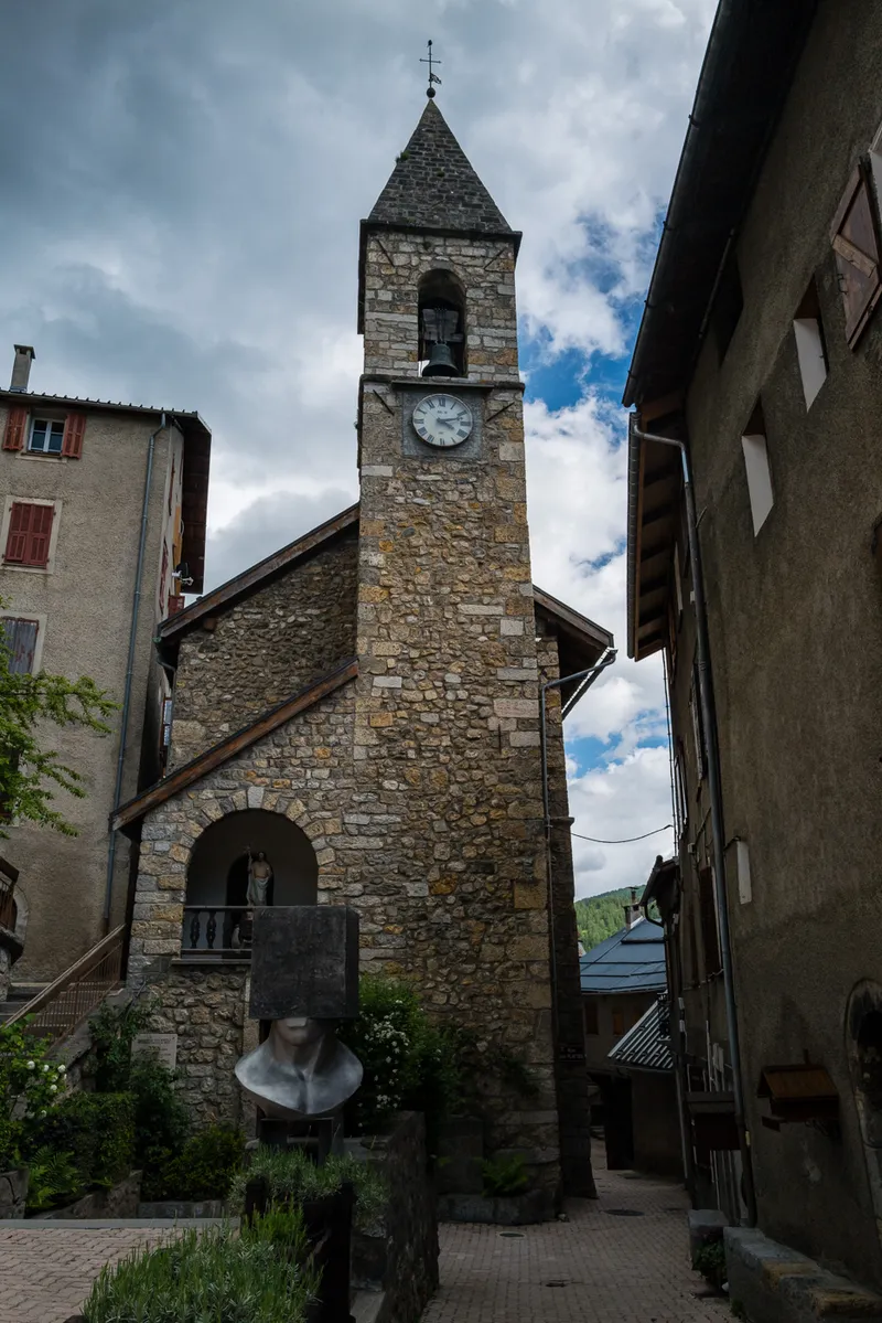 Stone facade and summer mountain light in Beuil village, Alpes-Maritimes, Leica Q2