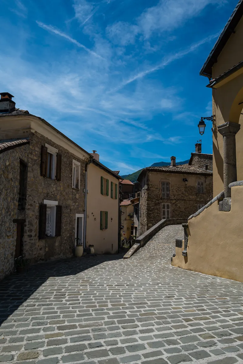 Old stone houses in the perched village of Marie, Alpes-Maritimes, Leica Q2