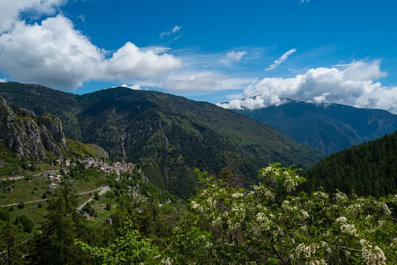 Open mountain landscape around Roubion village in morning light, Alpes-Maritimes, Leica Q2