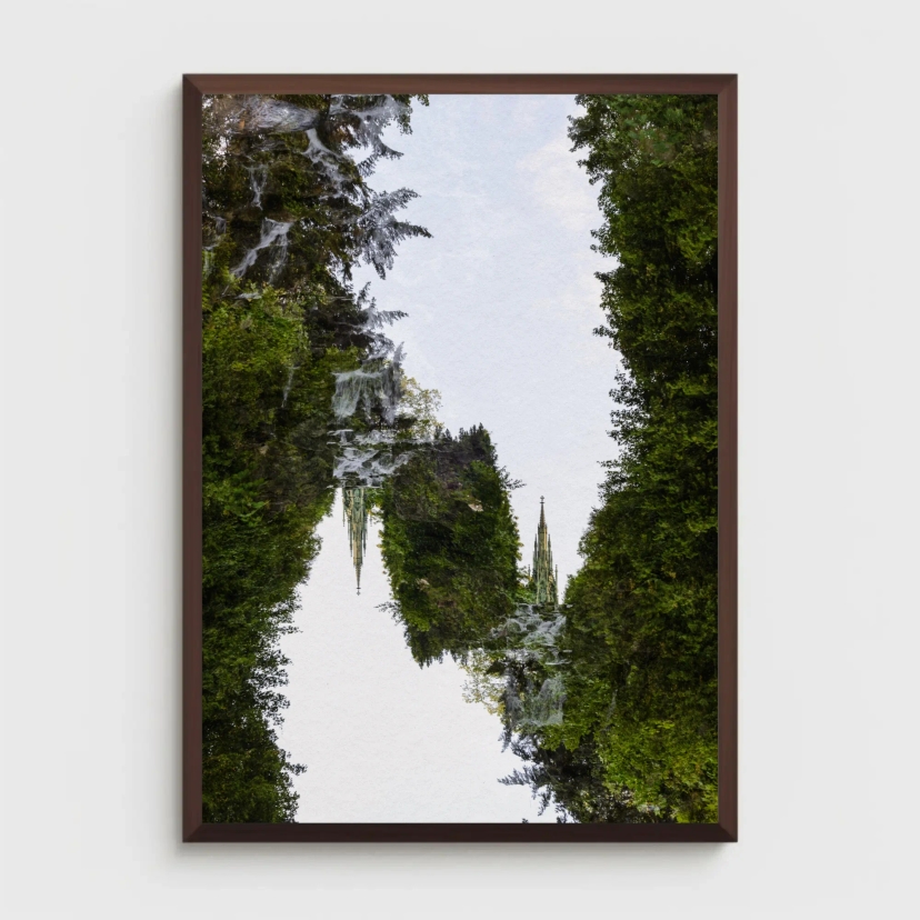 Viktoriapark, multiple exposure and surreal fine art photography print from Berlin, Germany in green and brown tones.