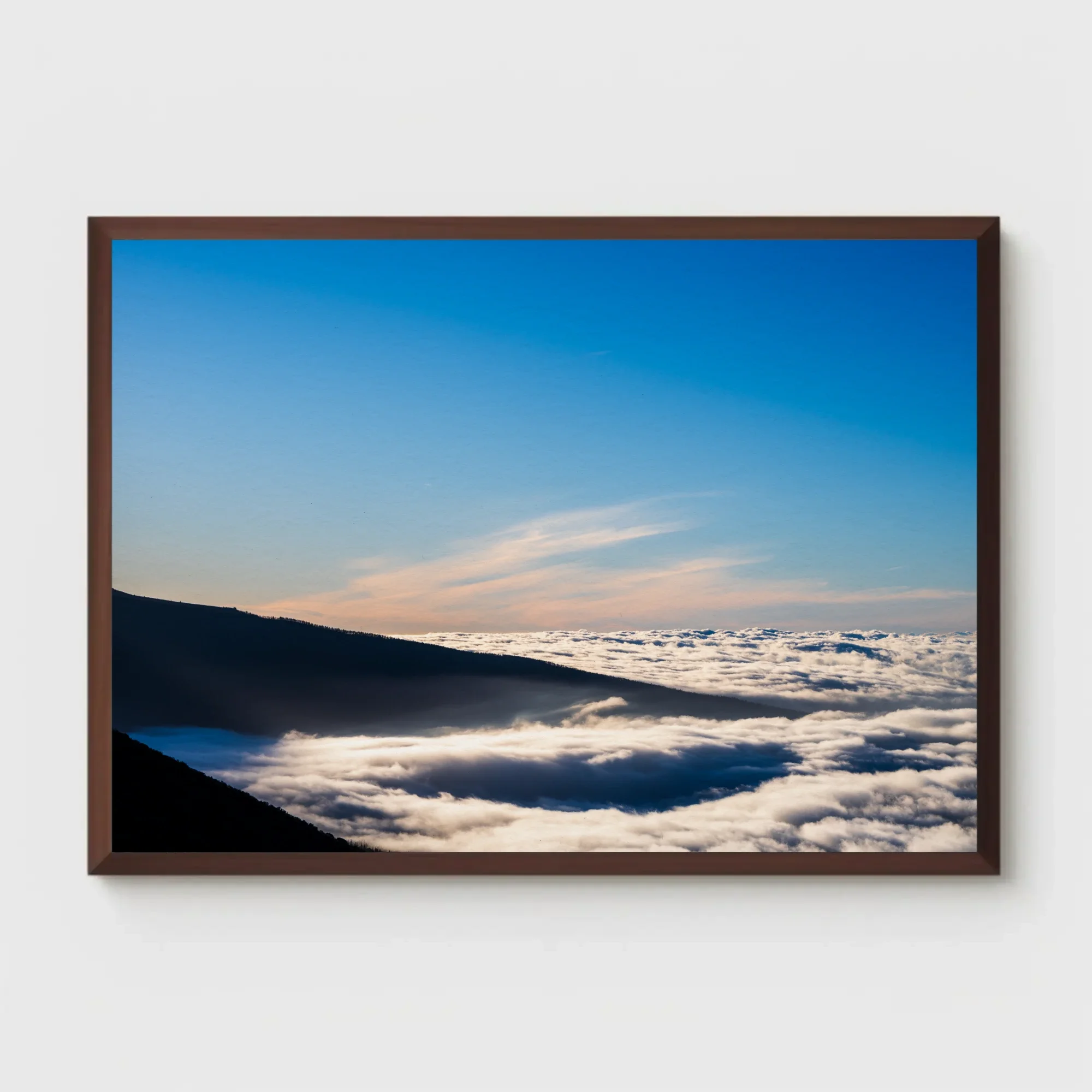 El Teide I, a fine art photography print from Tenerife, Spain in black, white, and blue tones by Markus H. Green.