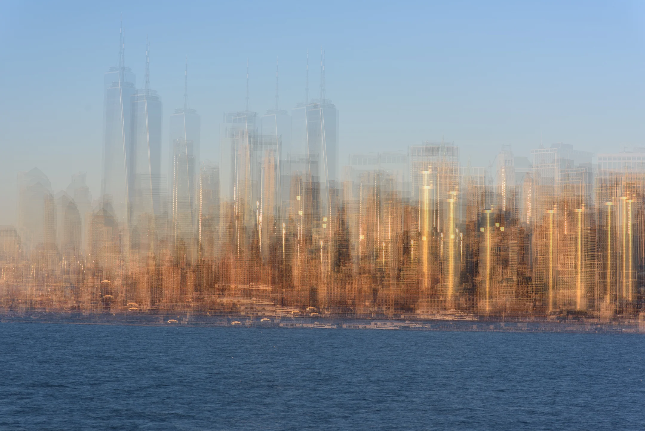 NNYY I — multiple exposure fine art print of the Manhattan skyline at dusk by Markus H. Green